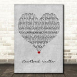 Niall Horan Heartbreak Weather Grey Heart Decorative Wall Art Gift Song Lyric Print