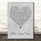 The Jackson 5 Whos Lovin You Grey Heart Decorative Wall Art Gift Song Lyric Print