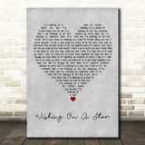 Paul Weller Wishing On A Star Grey Heart Decorative Wall Art Gift Song Lyric Print
