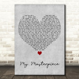 Darius Rucker My Masterpiece Grey Heart Decorative Wall Art Gift Song Lyric Print
