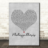 Frank Turner Photosynthesis Grey Heart Decorative Wall Art Gift Song Lyric Print