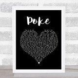 Frightened Rabbit Poke Black Heart Song Lyric Quote Print
