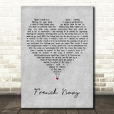 Camera Obscura French Navy Grey Heart Decorative Wall Art Gift Song Lyric Print