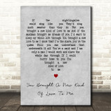 Frank Sinatra You Brought A New Kind Of Love To Me Grey Heart Song Lyric Print