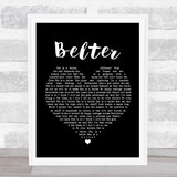 Gerry Cinnamon Belter Black Heart Song Lyric Quote Print
