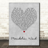 Rod Stewart Mandolin Wind Grey Heart Decorative Wall Art Gift Song Lyric Print
