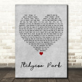 Small Faces Itchycoo Park Grey Heart Decorative Wall Art Gift Song Lyric Print