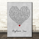 Dead By April Replace You Grey Heart Decorative Wall Art Gift Song Lyric Print