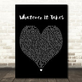 Imagine Dragons Whatever It Takes Black Heart Song Lyric Quote Print