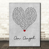 The Kelly Family An Angel Grey Heart Decorative Wall Art Gift Song Lyric Print