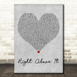 Lil Wayne Right Above It Grey Heart Decorative Wall Art Gift Song Lyric Print