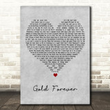 The Wanted Gold Forever Grey Heart Decorative Wall Art Gift Song Lyric Print