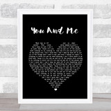 Lifehouse You And Me Black Heart Song Lyric Quote Print
