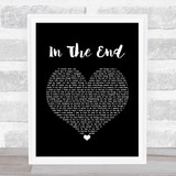 Linkin Park In The End Black Heart Song Lyric Quote Print