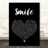 Michael Jackson Smile Black Heart Song Lyric Quote Print
