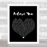 Miley Cyrus Adore You Black Heart Song Lyric Quote Print