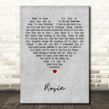 Don Partridge Rosie Grey Heart Decorative Wall Art Gift Song Lyric Print