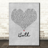 Ingrid Andress Both Grey Heart Decorative Wall Art Gift Song Lyric Print