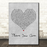 ZAYN There You Are Grey Heart Decorative Wall Art Gift Song Lyric Print
