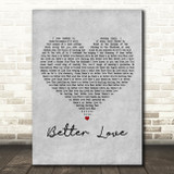 Hozier Better Love Grey Heart Decorative Wall Art Gift Song Lyric Print
