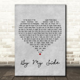 INXS By My Side Grey Heart Decorative Wall Art Gift Song Lyric Print