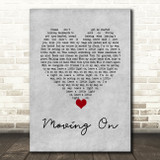 James Moving On Grey Heart Decorative Wall Art Gift Song Lyric Print