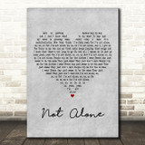 McFly Not Alone Grey Heart Decorative Wall Art Gift Song Lyric Print