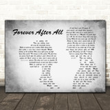 Luke Combs Forever After All Man Lady Couple Grey Decorative Wall Art Gift Song Lyric Print