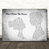 Wolf Alice Don't Delete The Kisses Man Lady Couple Grey Decorative Gift Song Lyric Print