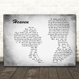 DJ Sammy Heaven (Candlelight Mix) Man Lady Couple Grey Decorative Gift Song Lyric Print