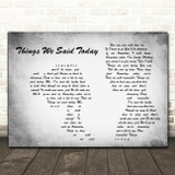 The Beatles Things We Said Today Man Lady Couple Grey Decorative Gift Song Lyric Print