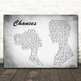 Backstreet Boys Chances Man Lady Couple Grey Decorative Wall Art Gift Song Lyric Print