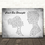 Jamie Lawson Can't See Straight Man Lady Couple Grey Decorative Gift Song Lyric Print