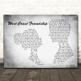 Owl City West Coast Friendship Man Lady Couple Grey Decorative Gift Song Lyric Print