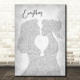 Mary J Blige Everything Lesbian Women Gay Brides Couple Wedding Grey Gift Song Lyric Print