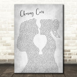 Snow Patrol Chasing Cars Lesbian Women Gay Brides Couple Wedding Grey Song Lyric Print