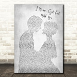 Stereophonics I Wanna Get Lost With You Man Lady Bride Groom Wedding Grey Song Lyric Print