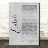 benny blanco, Halsey & Khalid Eastside Grey Rustic Script Decorative Wall Art Gift Song Lyric Print