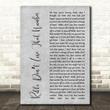 Steely Dan Rikki Dont Lose That Number Grey Rustic Script Decorative Gift Song Lyric Print