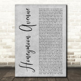 Ariana Grande Honeymoon Avenue Grey Rustic Script Decorative Wall Art Gift Song Lyric Print