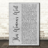 Kate Bush This Woman's Work Grey Rustic Script Decorative Wall Art Gift Song Lyric Print