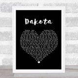Stereophonics Dakota Black Heart Song Lyric Quote Print