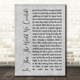 Queen Is This The World We Created Grey Rustic Script Decorative Gift Song Lyric Print