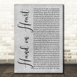 Olly Murs Hand on Heart Grey Rustic Script Decorative Wall Art Gift Song Lyric Print