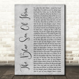 Billy King The Blue Sea Of Ibrox Grey Rustic Script Decorative Gift Song Lyric Print
