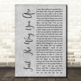 Barry White Just The Way You Are Grey Rustic Script Decorative Gift Song Lyric Print