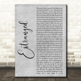 Guns N' Roses Estranged Grey Rustic Script Decorative Wall Art Gift Song Lyric Print