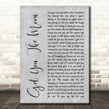 Kina Get You The Moon Grey Rustic Script Decorative Wall Art Gift Song Lyric Print