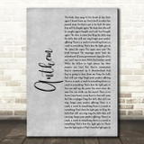 Leonard Cohen Anthem Grey Rustic Script Decorative Wall Art Gift Song Lyric Print