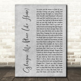 Jessie Buckley Glasgow (No Place Like Home) Grey Rustic Script Song Lyric Print